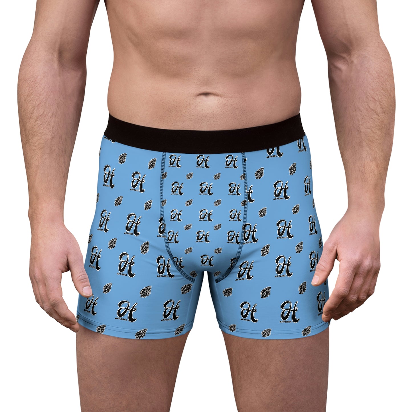 High Apparel Men's Light Blue Boxer Briefs