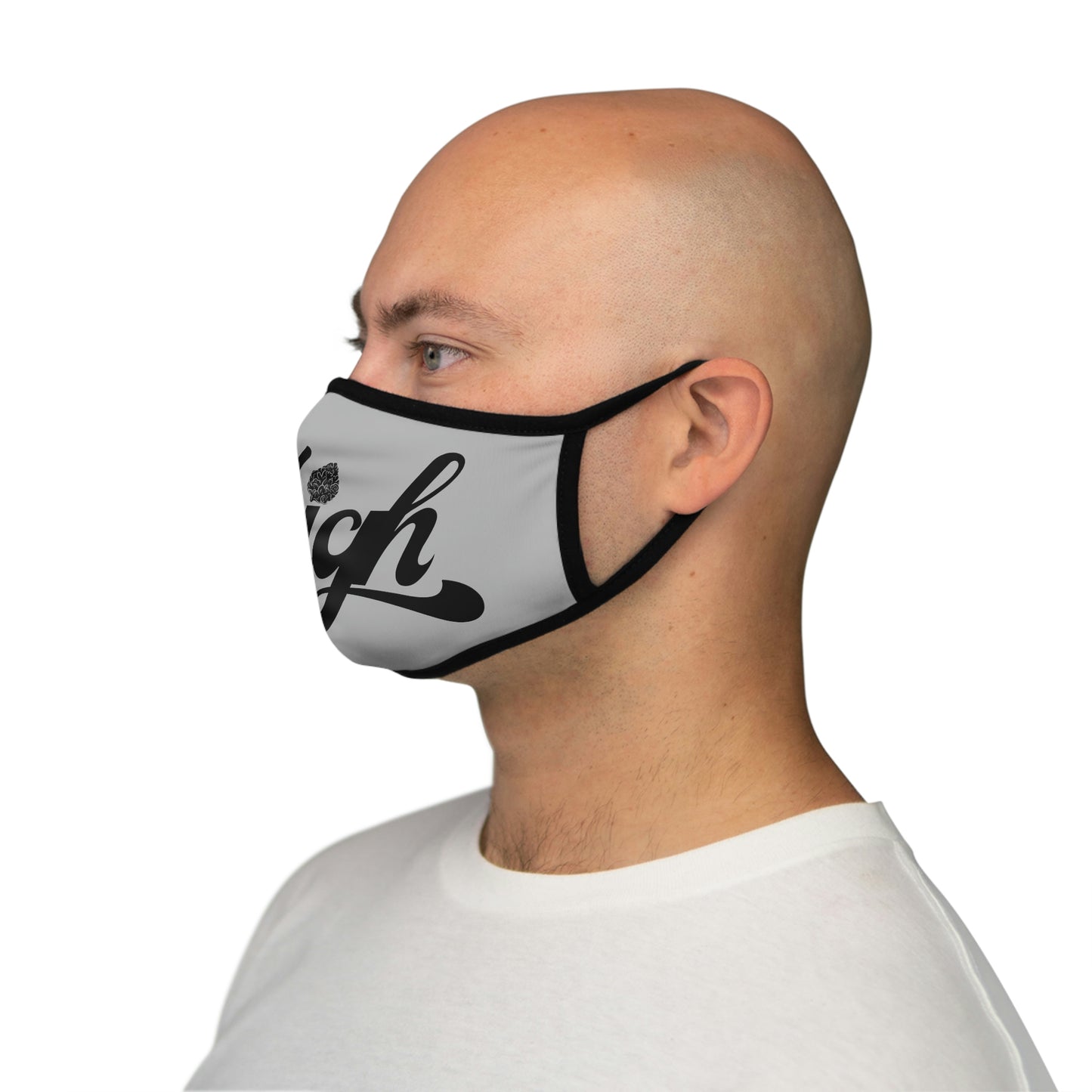 Fitted High Apparel Gray Face Mask