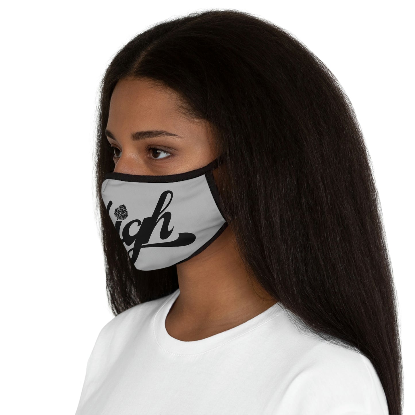 Fitted High Apparel Gray Face Mask