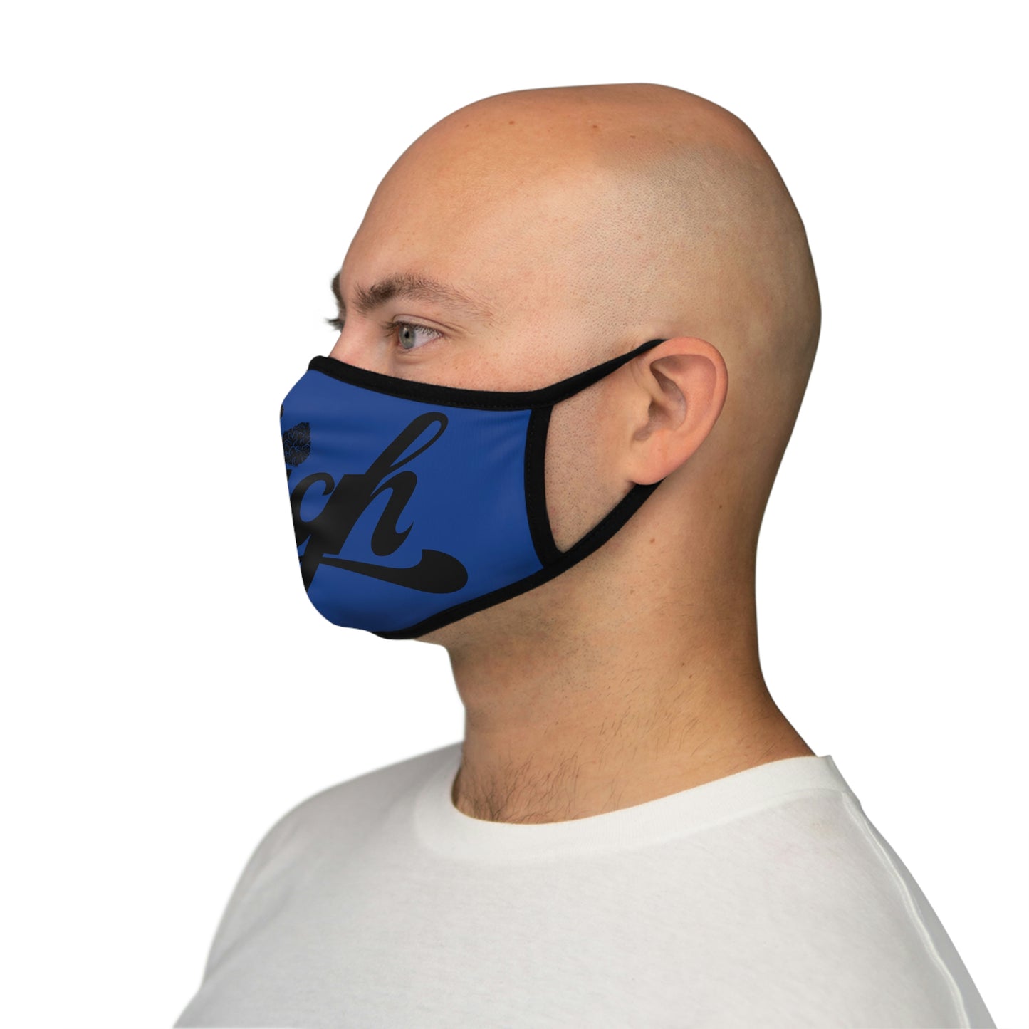 Fitted High Apparel Blue Face Mask