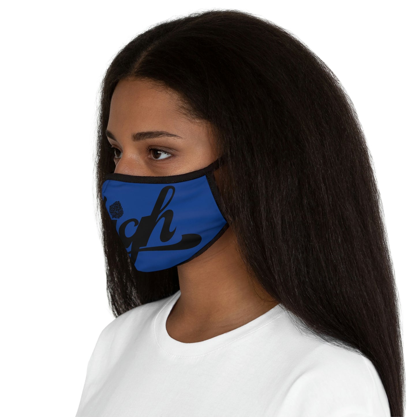 Fitted High Apparel Blue Face Mask