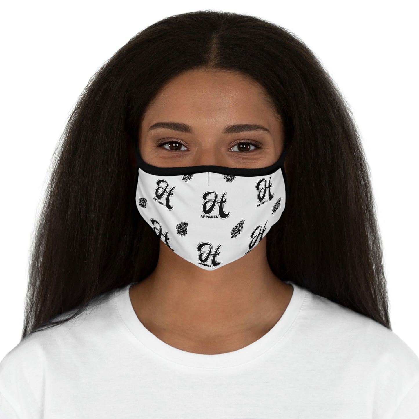 Fitted High Apparel White Face Mask