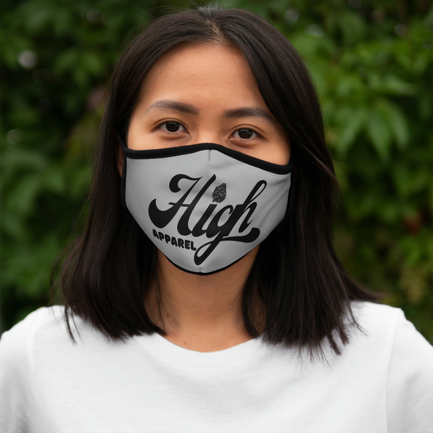 Fitted High Apparel Gray Face Mask