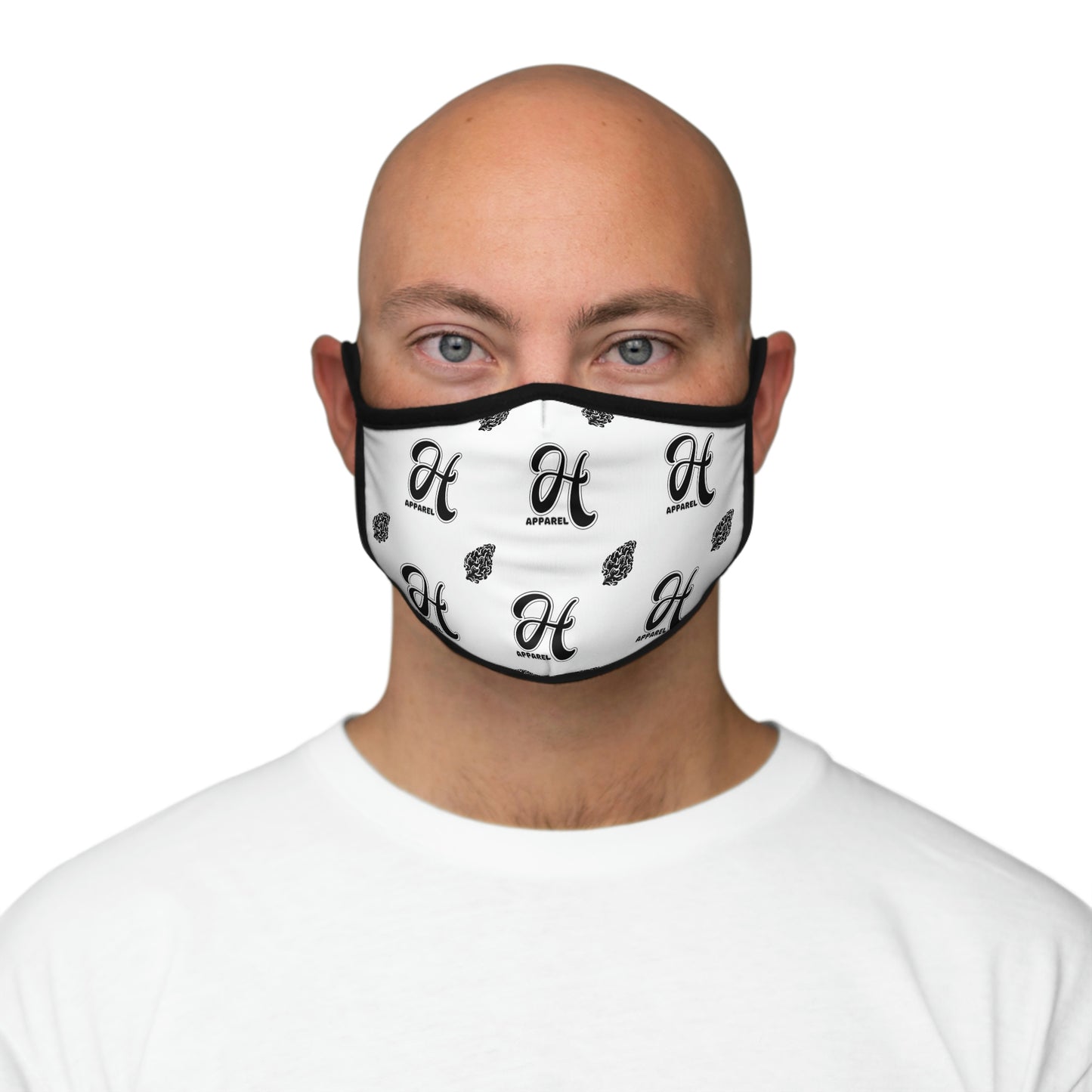 Fitted High Apparel White Face Mask