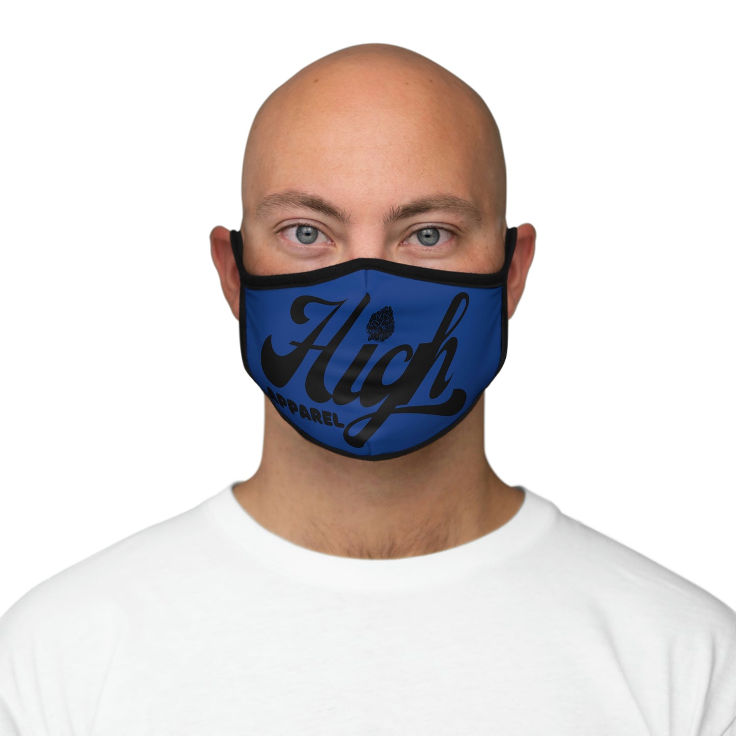 Fitted High Apparel Blue Face Mask