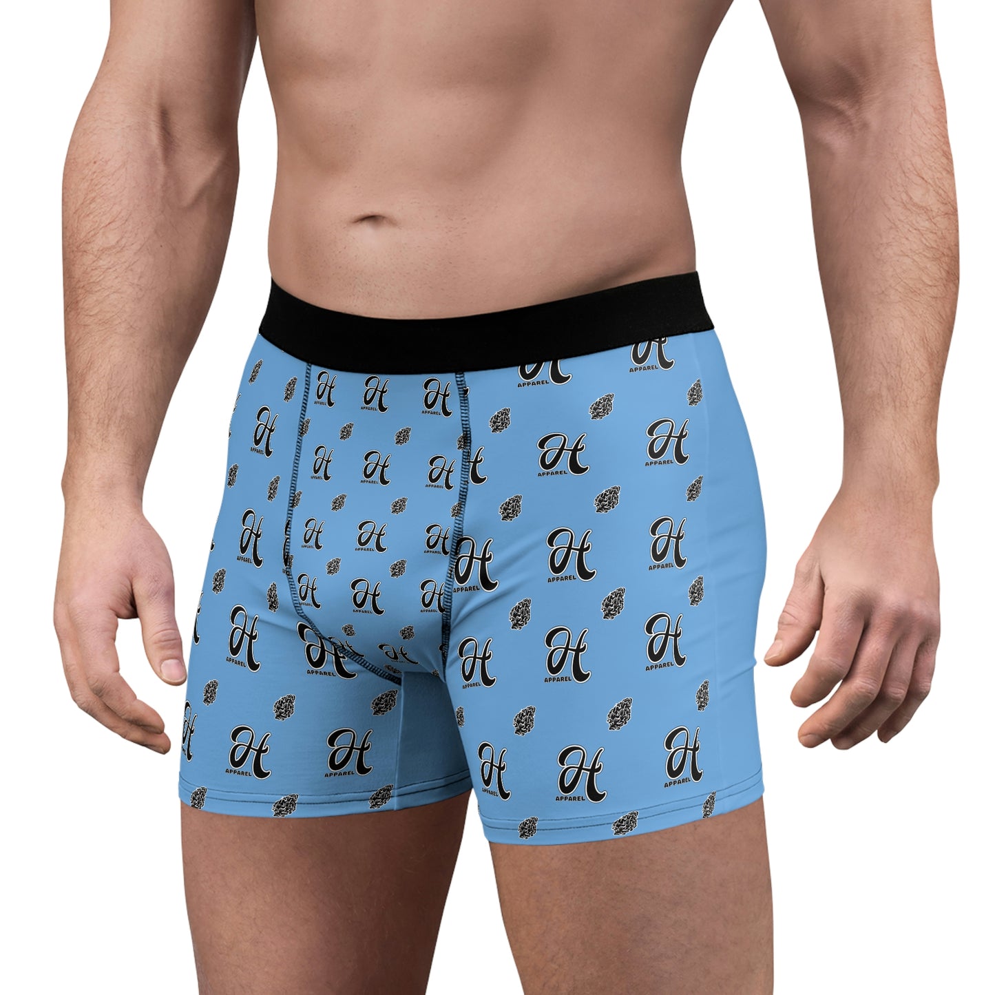 High Apparel Men's Light Blue Boxer Briefs