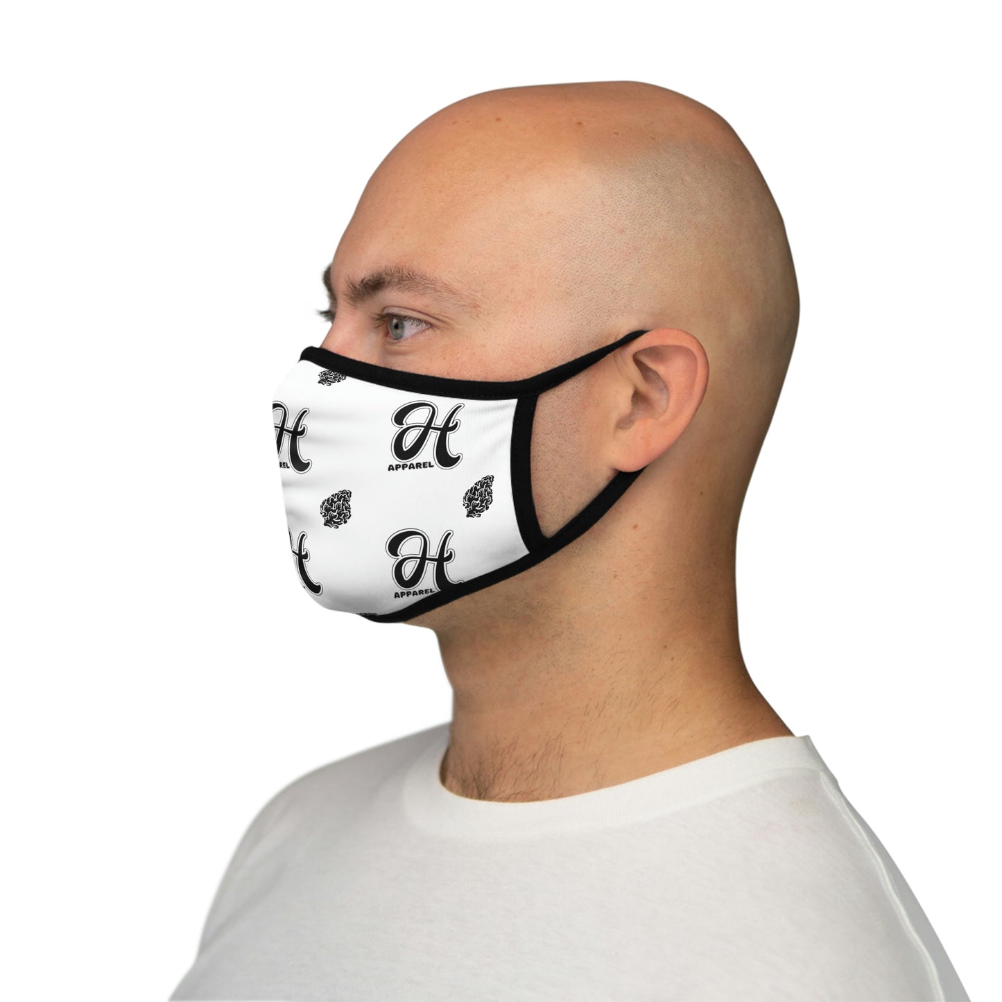 Fitted High Apparel White Face Mask