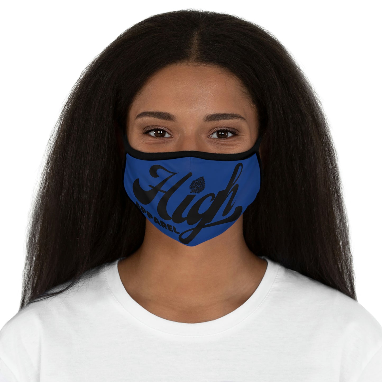 Fitted High Apparel Blue Face Mask