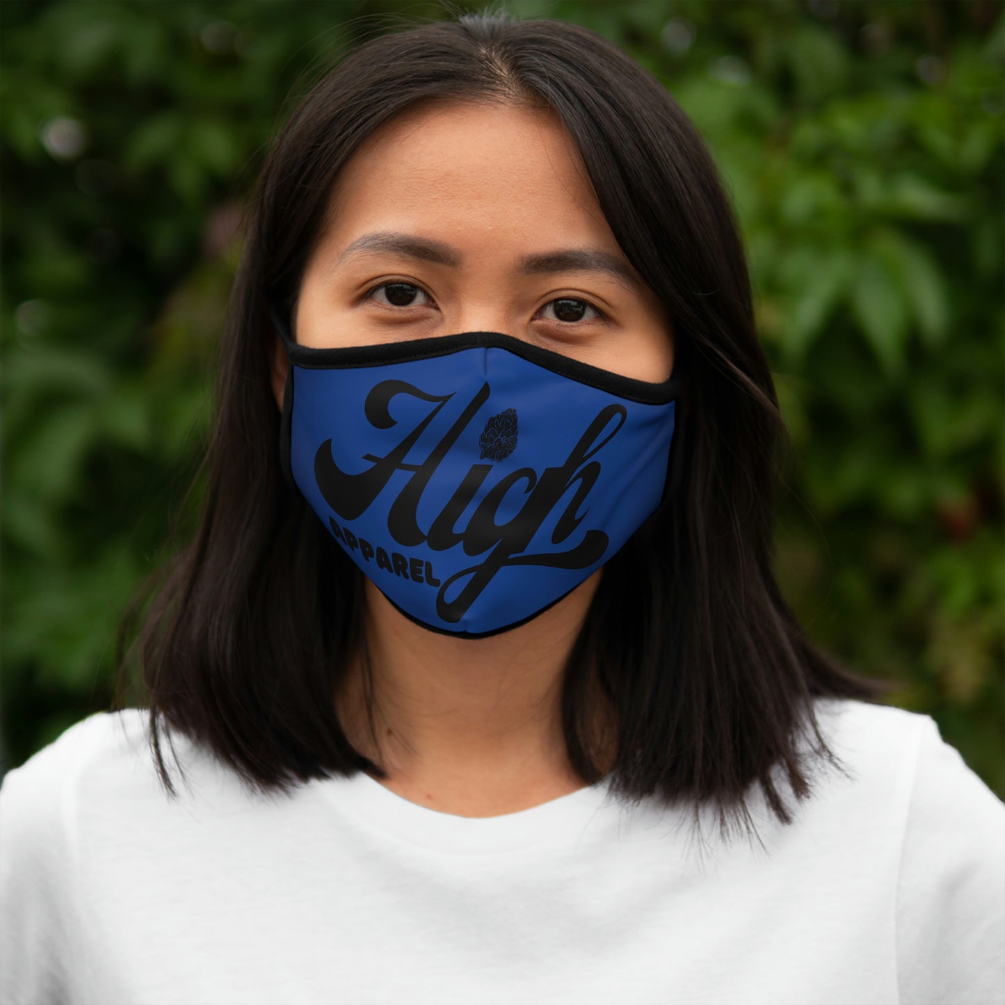 Fitted High Apparel Blue Face Mask